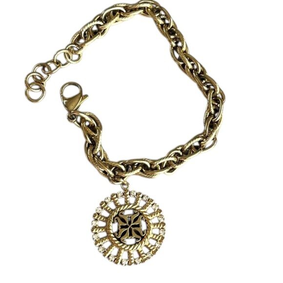 Rustic Cuff Logo Charm Silver OR Gold Byzantine You Pick 1or Both - Picture 1 of 12